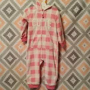 Carter's one piece zip up with hood